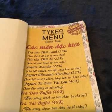 Thực đơn- Cafe TYKEO - The Drink And Workshop