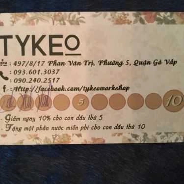 Thực đơn- Cafe TYKEO - The Drink And Workshop