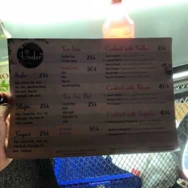 Thực đơn- Cafe Under - Drink & Chill