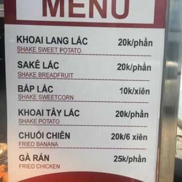 Thực đơn- Ăn vặt Mr Thịnh - Khoai Lang Lắc & Gà Rán - Lê Văn Lương