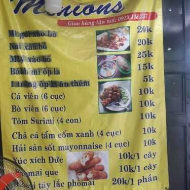 Thực đơn- Cafe Minions - Trà Sữa & Ăn Vặt