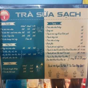 Thực đơn- Ăn vặt Cô Sáu - Trà Sữa Sạch