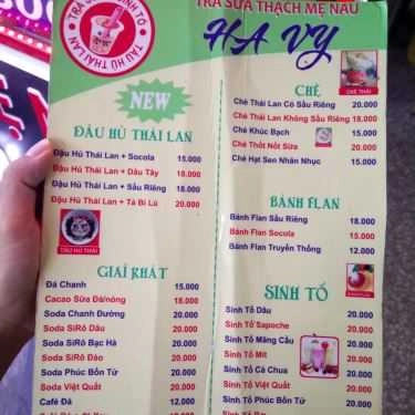 Thực đơn- Cafe Ha Vy - Trà Sữa Thạch Mẹ Nấu