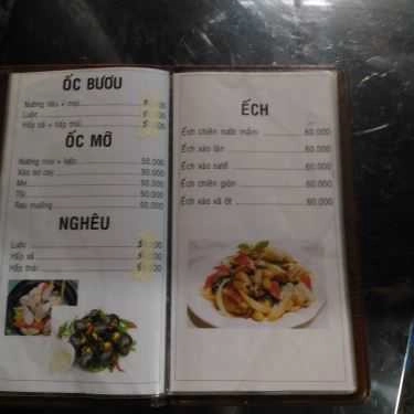 Thực đơn- Quán Nhậu Quán Ốc 168