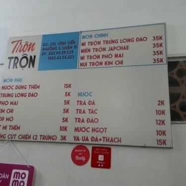 Thực đơn- Ăn vặt Trộn Trộn - Mì Trộn Trứng Lòng Đào