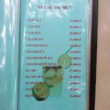 Thực đơn- Tri Kỷ Cafe - Lý Tế Xuyên