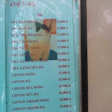 Thực đơn- Tri Kỷ Cafe - Lý Tế Xuyên