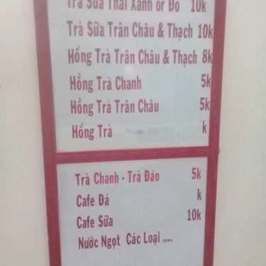 Thực đơn- Ăn vặt Trà Sữa 10K - Võ Thành Trang