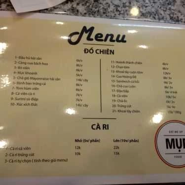 Thực đơn- Cafe Mụp - Trà Sữa & Ăn Vặt