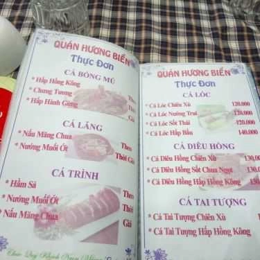 Thực đơn- Quán Nhậu Hương Biển 2 - Chuyên Các Món Ăn Hải Sản
