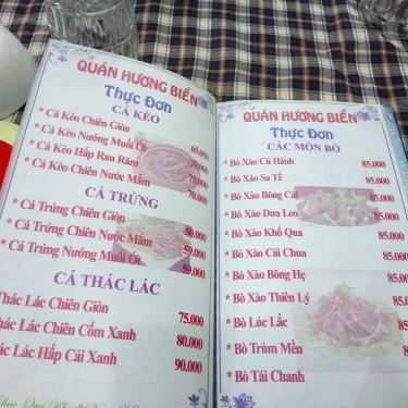 Thực đơn- Quán Nhậu Hương Biển 2 - Chuyên Các Món Ăn Hải Sản