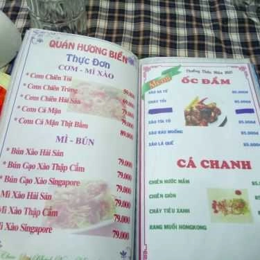 Thực đơn- Quán Nhậu Hương Biển 2 - Chuyên Các Món Ăn Hải Sản