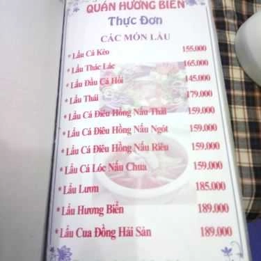 Thực đơn- Quán Nhậu Hương Biển 2 - Chuyên Các Món Ăn Hải Sản