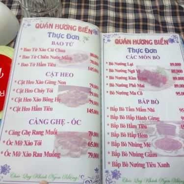 Thực đơn- Quán Nhậu Hương Biển 2 - Chuyên Các Món Ăn Hải Sản