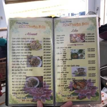 Thực đơn- Quán Ăn Quán Chay Thuận Đức