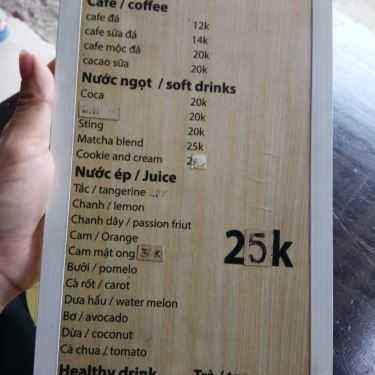 Thực đơn- Mộc - Coffee & Fresh Juice