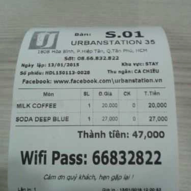 Tổng hợp- Urban Station Coffee Takeway - Hoà Bình