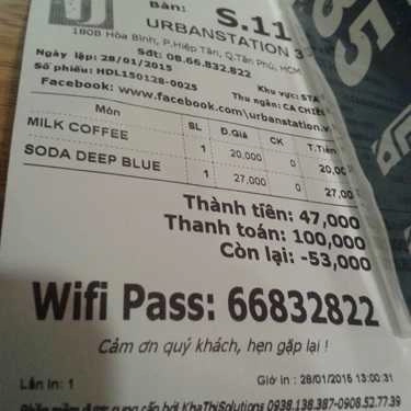 Tổng hợp- Urban Station Coffee Takeway - Hoà Bình
