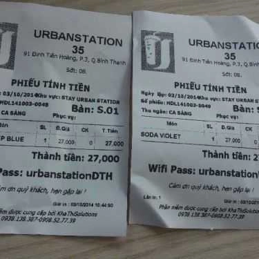 Tổng hợp- Urban Station Coffee Takeaway - Đinh Tiên Hoàng