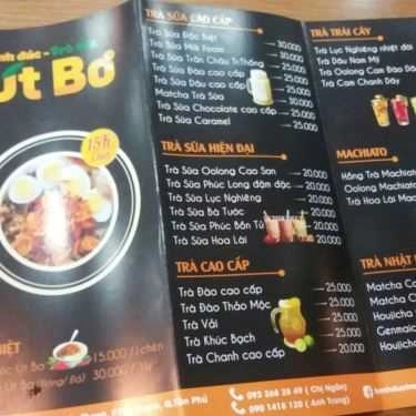 Thực đơn- Cafe Út Bơ 2 - Trà Sữa & Bánh Đúc - Quách Văn Tuấn
