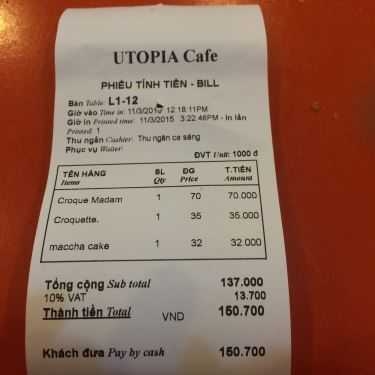 Tổng hợp- Utopia Cafe
