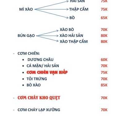 Thực đơn- Quán Nhậu Vạn Kiếp Quán - Chuyên Các Món Gà & Bò