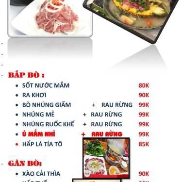 Thực đơn- Quán Nhậu Vạn Kiếp Quán - Chuyên Các Món Gà & Bò