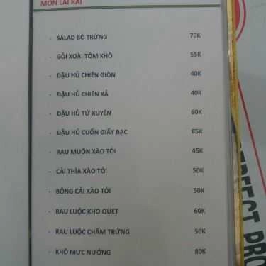Thực đơn- Quán Nhậu Vạn Kiếp Quán - Chuyên Các Món Gà & Bò