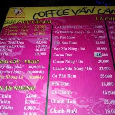 Thực đơn- Văn Lang Coffee