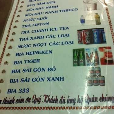 Thực đơn- Ăn vặt Bột Chiên Vạn Thành - Võ Văn Tần