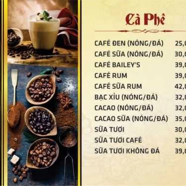 Thực đơn- Vàng Đen Coffee
