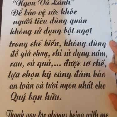 Thực đơn- Quán Ăn Viên Dung - Lẩu Nấm Chay