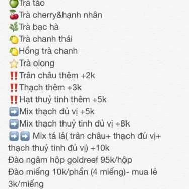 Thực đơn- Ăn vặt Violet Tea&Tok