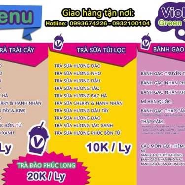 Thực đơn- Ăn vặt Violet Tea&Tok
