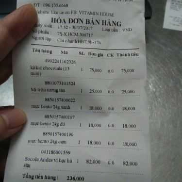 Thực đơn- Tiệm Bánh Vitamin House - Hai Bà Trưng
