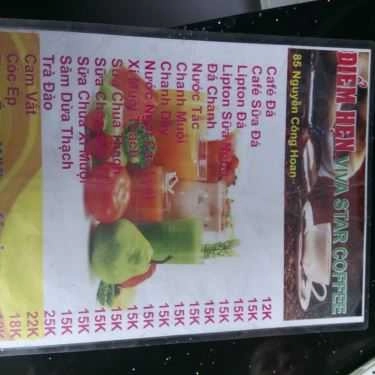 Thực đơn- Điểm Hẹn Cafe - Nguyễn Công Hoan