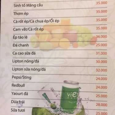 Thực đơn- Viva Star Coffee - Thống Nhất