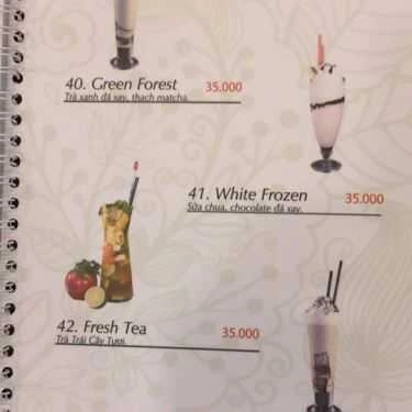 Thực đơn- Viva Star Coffee - Thống Nhất