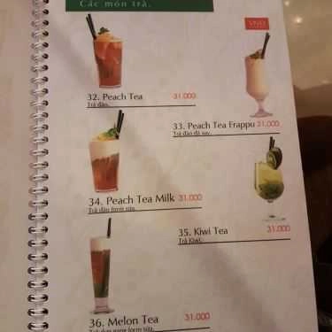 Thực đơn- Viva Star Coffee Vĩnh Lộc