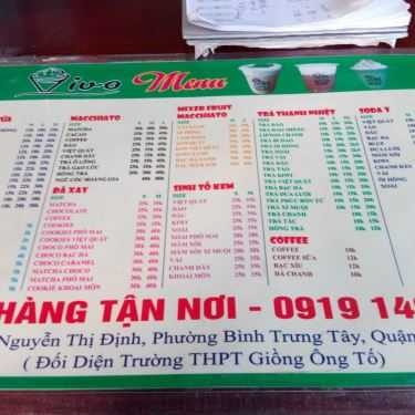 Thực đơn- Vivo - Cafe & Trà Sữa