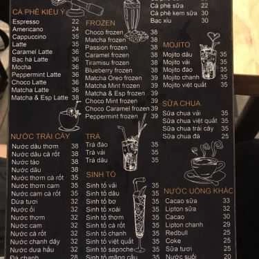 Thực đơn- Volcano Coffee - Trần Triệu Luật