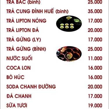 Thực đơn- Quán Ăn Vọng Cát - Cafe & Điểm Tâm Chay