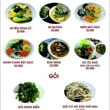 Thực đơn- Quán Ăn Vọng Cát - Cafe & Điểm Tâm Chay