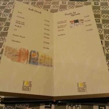 Thực đơn- Vọng Nguyệt Cafe