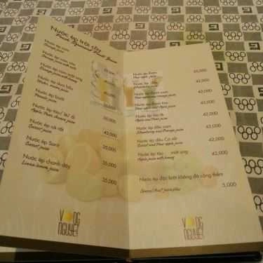 Thực đơn- Vọng Nguyệt Cafe