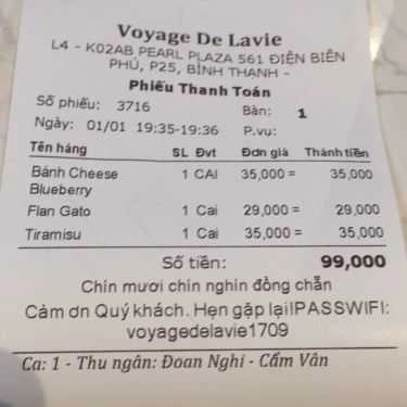 Tổng hợp- Voyage De Lavie Coffee - Pearl Plaza