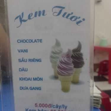 Thực đơn- Vũ Dũng - Kem Tươi & Ăn Vặt