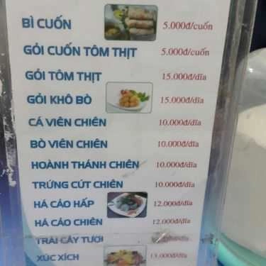 Thực đơn- Vũ Dũng - Kem Tươi & Ăn Vặt