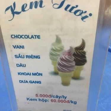 Thực đơn- Vũ Dũng - Kem Tươi & Ăn Vặt