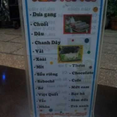 Thực đơn- Cafe Vui Vui - Kem Cuộn Thái Lan